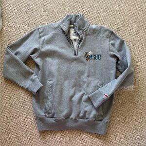 Gray MSUB Quarter-Zip Sweatshirt
